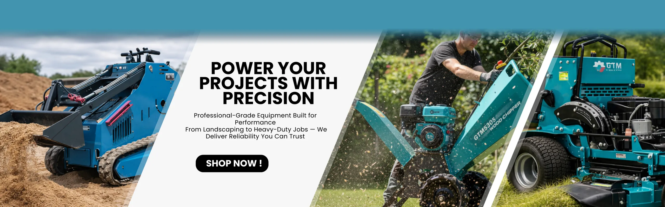 GTM Tools USA | Lawn & Garden, Woodworking Machinery, Mini Loaders, Generators & More